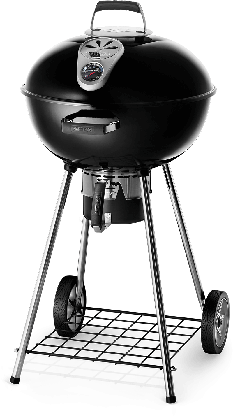 22" Charcoal Kettle Grill, Black